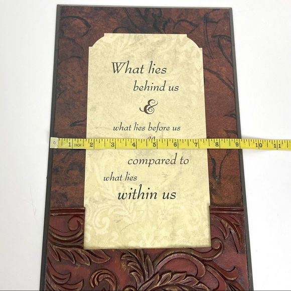 Decorative Wall Hanging with Brown Decorative Scroll Trim. - Picture 4 of 6